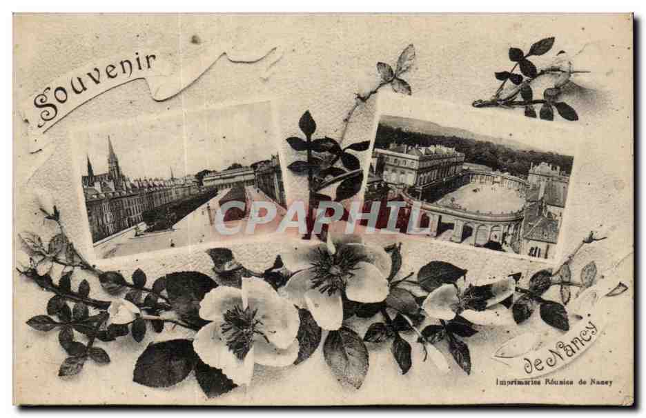 Vue de Nancy — Imp. Romaines de Nancy
