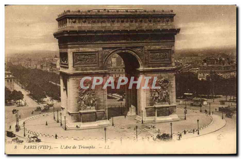Paris - 8 - L'Arc de Triomphe - CPA 