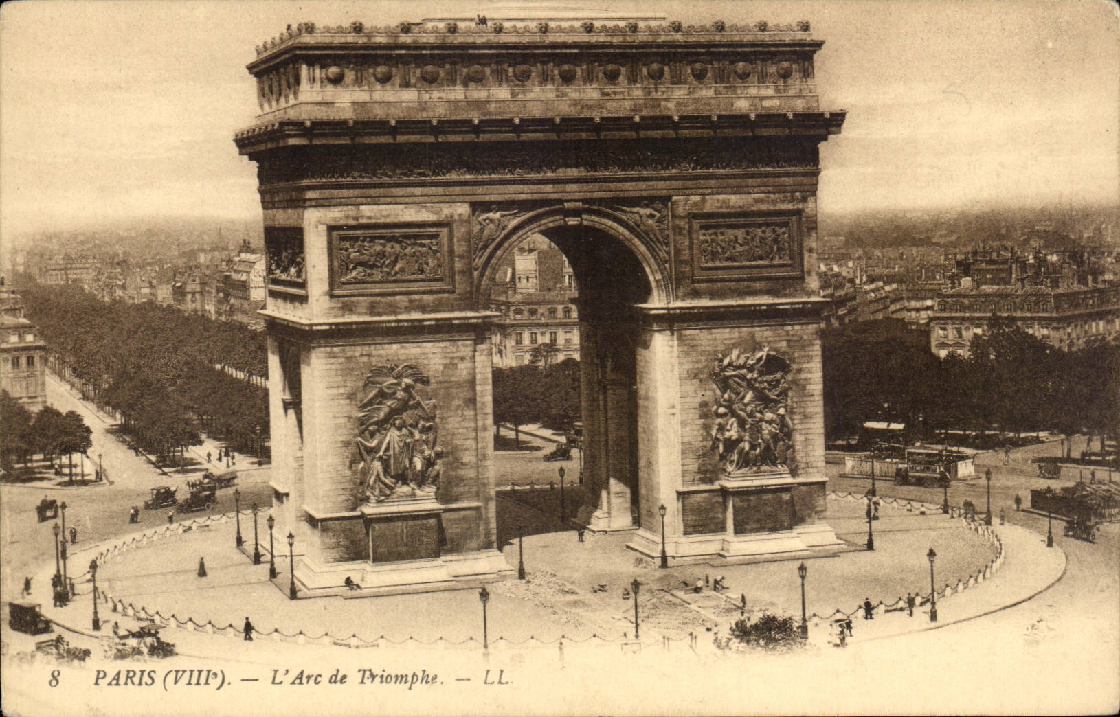 Paris - 8 - L'Arc de Triomphe - CPA 