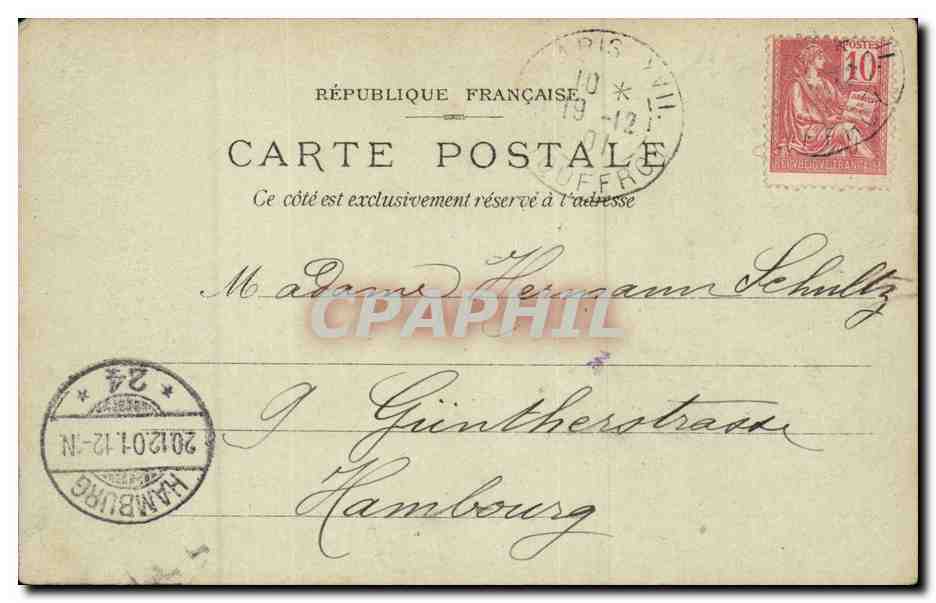 Das Panthéon in Paris — architektonische Ansicht — La Madeleine, Verlag — Rückseite