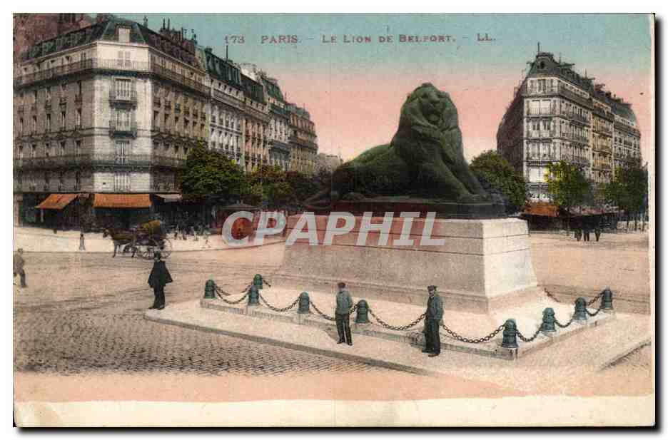 Paris - 14 - Lion de Belfort - 1908 