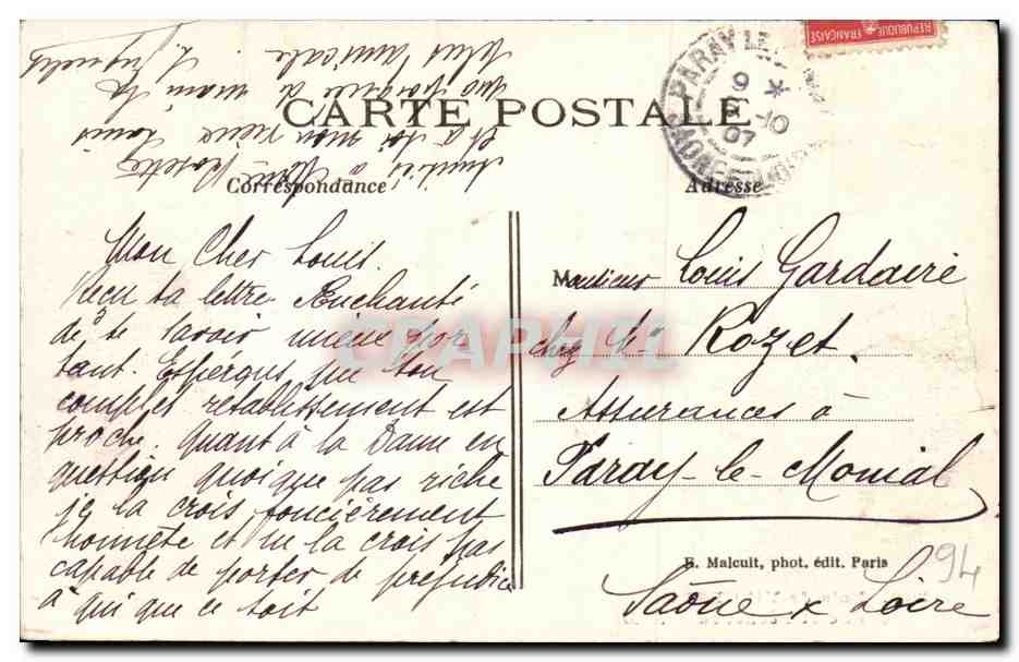 Paris - 12 - Bois de Vincennes - La Peche - pecher - fishing - CPA  — Rückseite