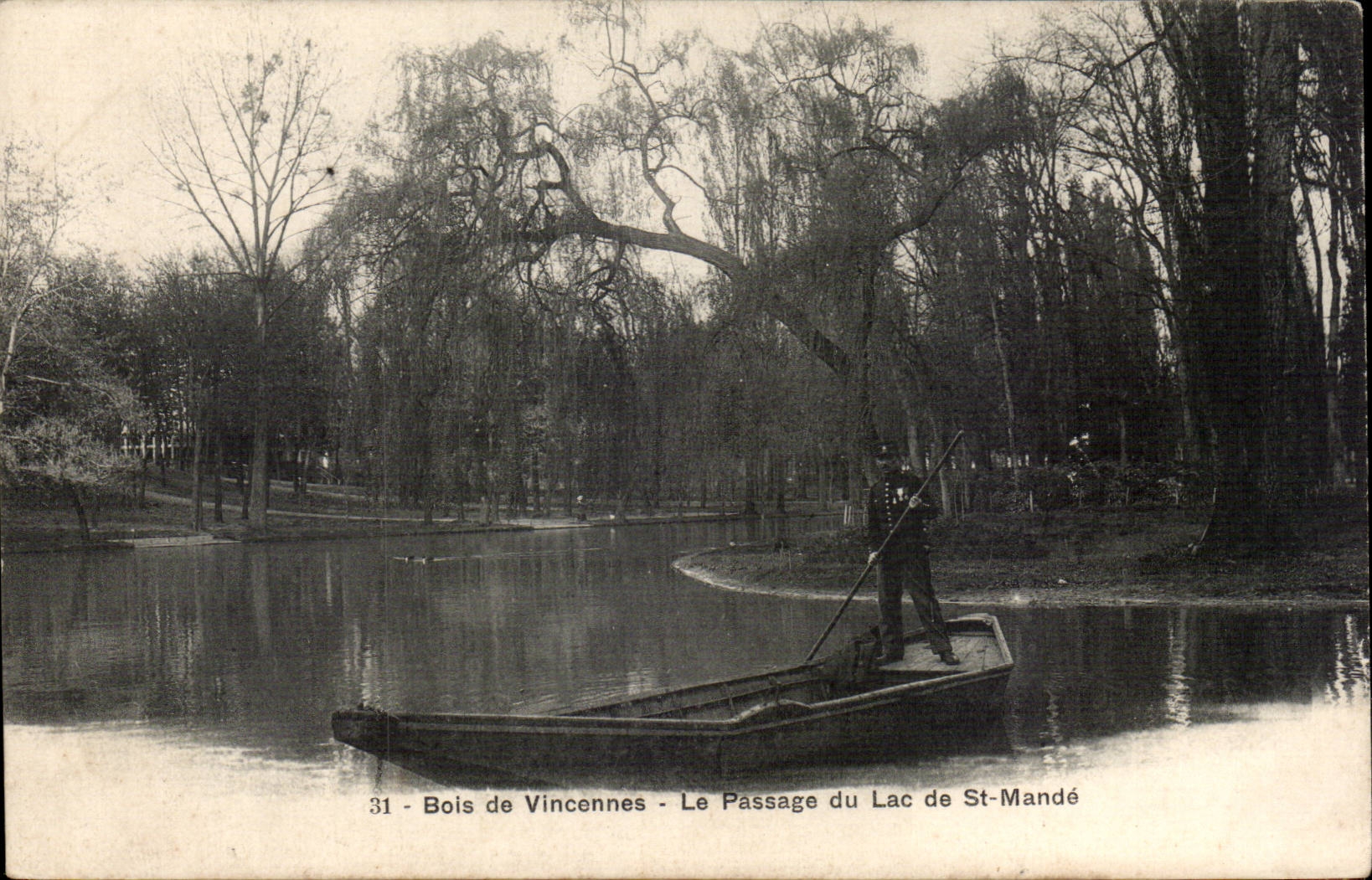 Paris - 12 - Bois de Vincennes - Le Passage du Lac de St Mande - bateau - boat - CPA 