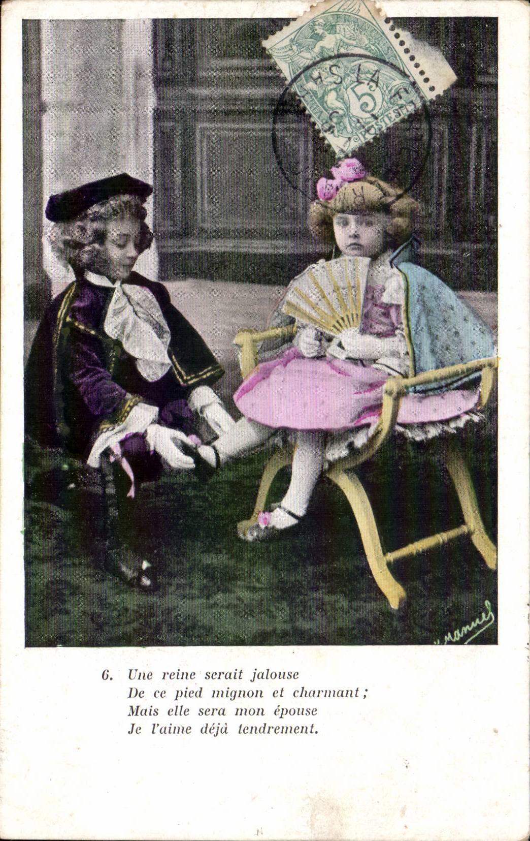 Enfant - Fantaisie - Children in Noble Clothing - CPA 