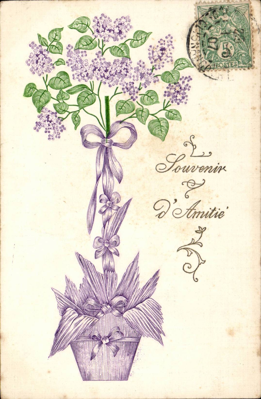 Fleurs - Flowers - Muguet - lily of the valley CPA 