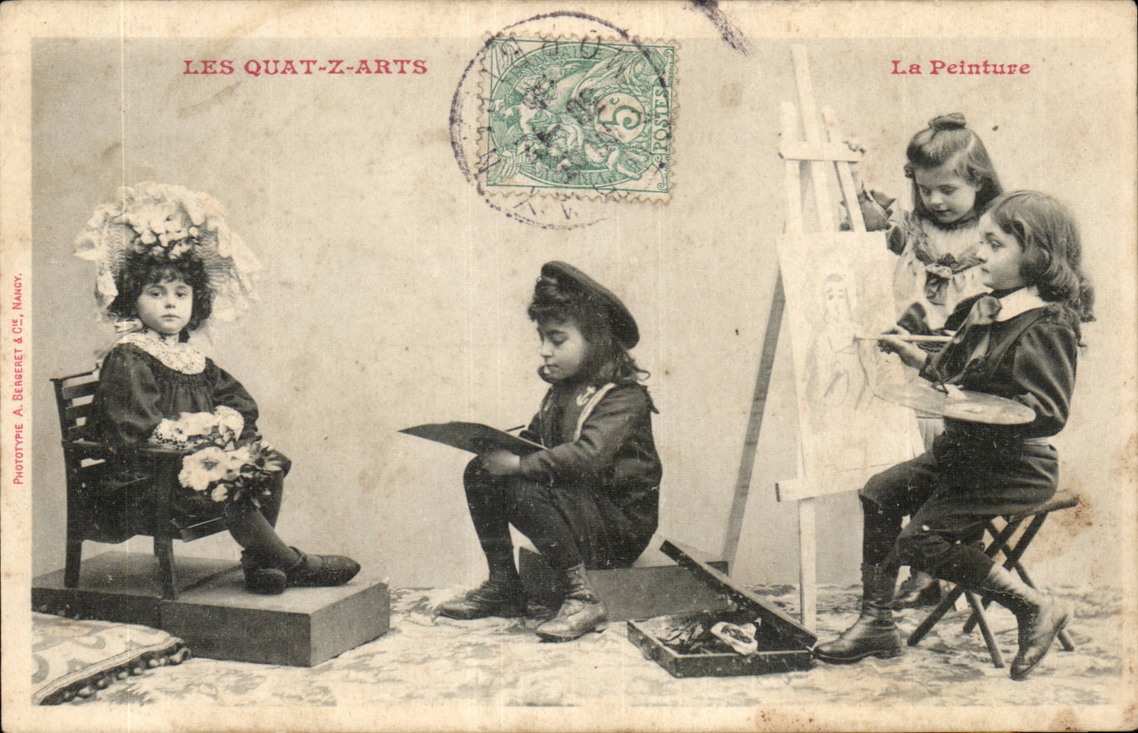 Fantaisie - Enfant - Quat Z Arts - La Peinture - - CPA 