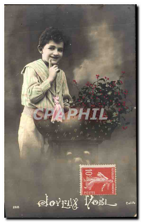 Fantaisie - Enfant - Little Boy with Big Smile - CPA 