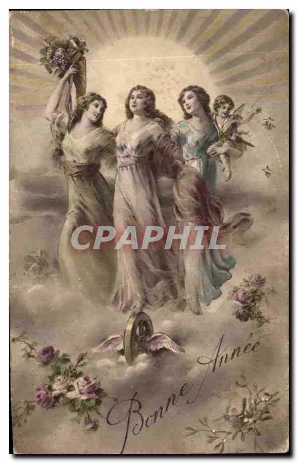 Trois déesses et un ange — Bonne Année — Luxographic n°3