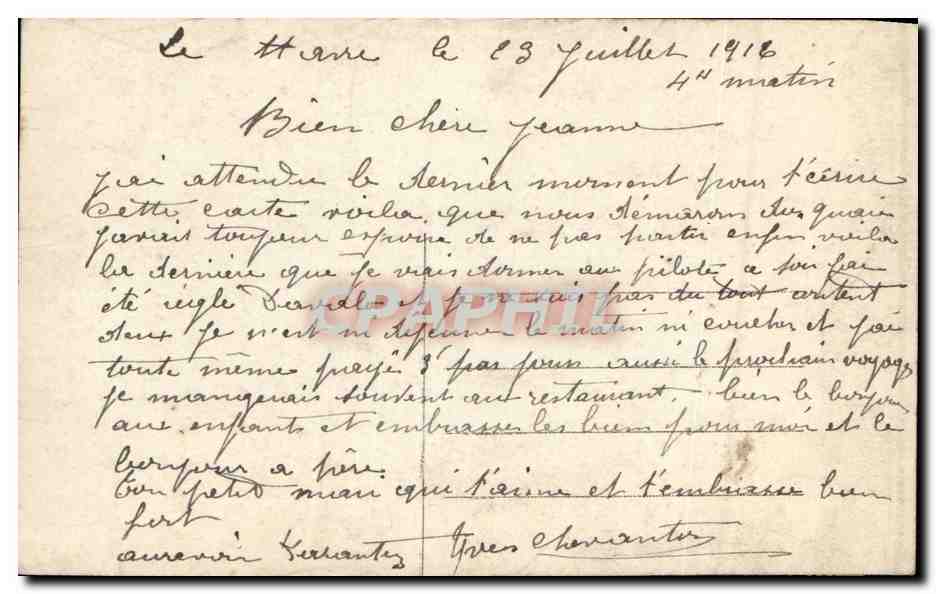 Une Pensée — carte postale décorative avec cinq portraits en forme de pétales — éditeur : B. Rétou, n° 330 — Achterkant
