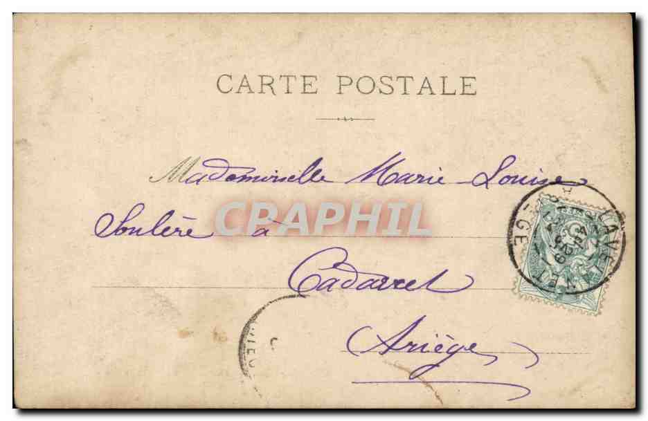 Fantaisie - Femme - Regal Woman with Flowing Veil - CPA  — Verso