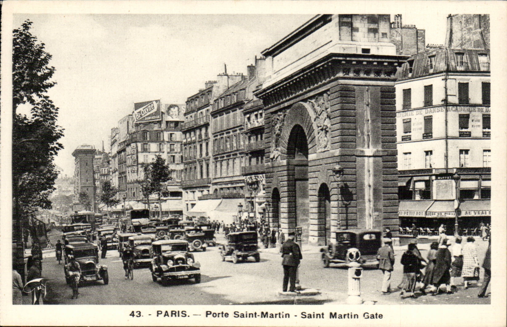 Paris - 10 - Porte Saint Martin - automobile - CPA 
