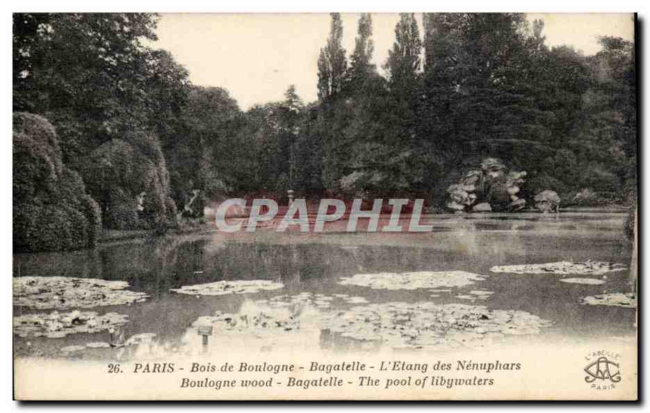 Paris - 16 - Bois de Boulogne - Bagatelle - L'Etang des Nenuphars - CPA 