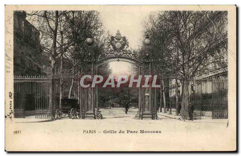 Paris - 8 - Grille du Parc Monceau - CPA 