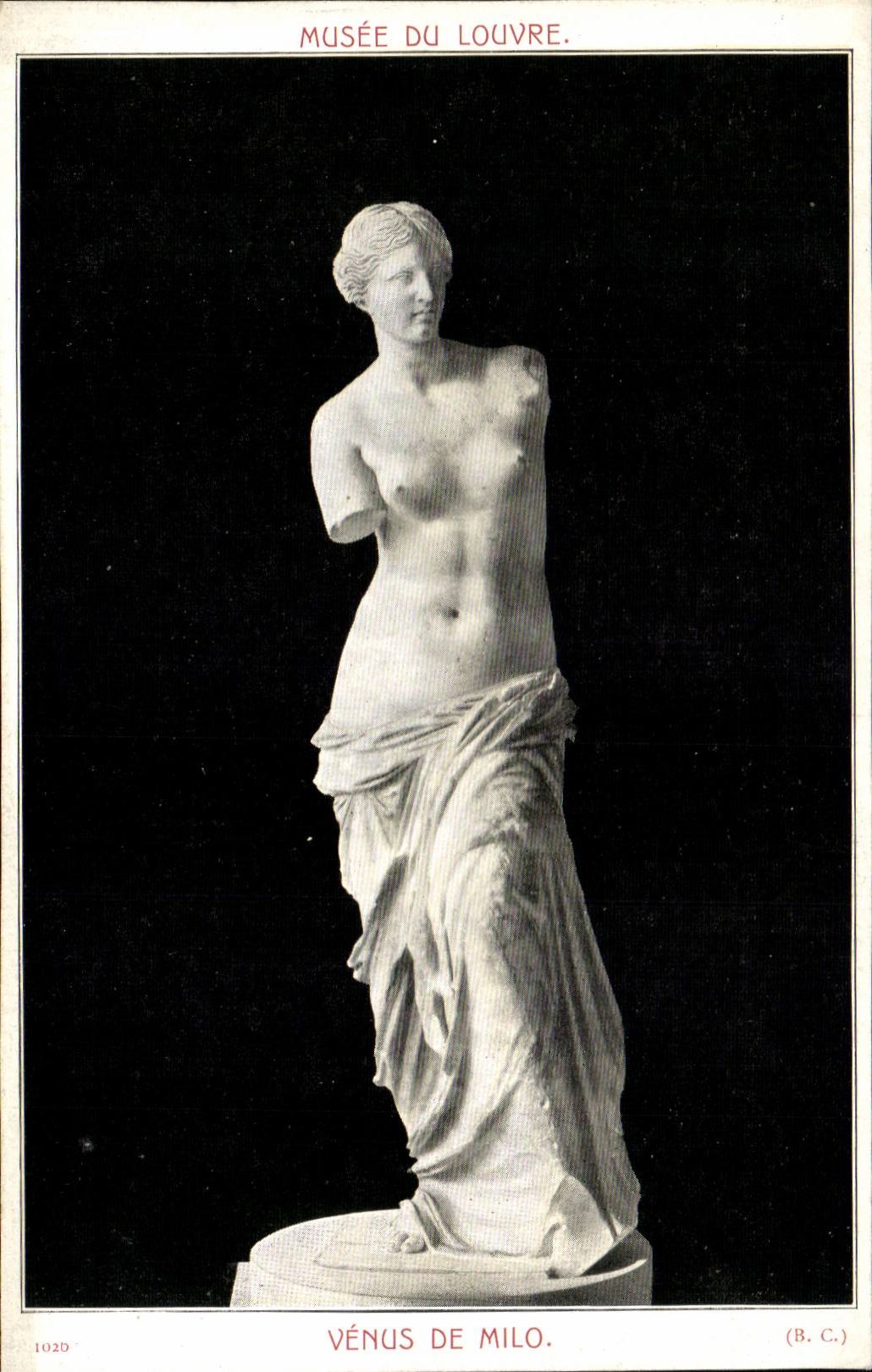Paris - 1 - Musee du Louvre - Venus de Milo - Sculpture - CPA 