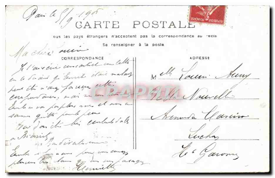 Paris - 1 - Colonne Vendome - CPA  — Rückseite