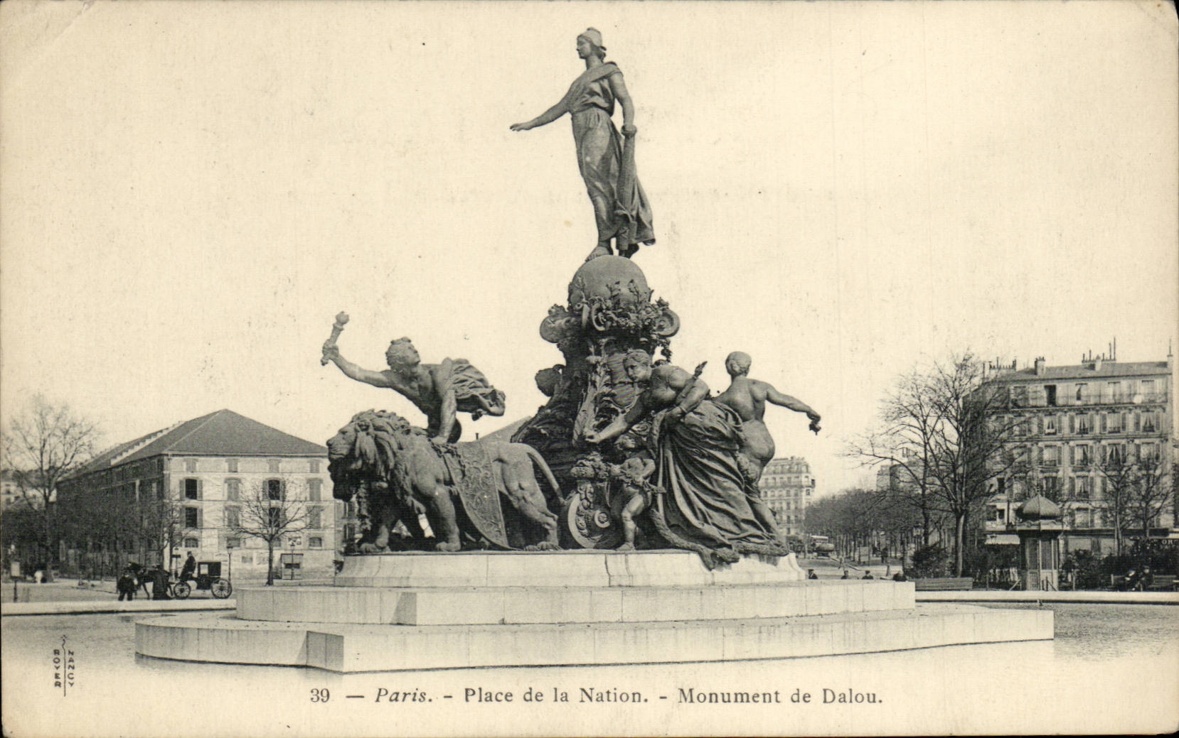 Paris - 20 - Place de la Nation - Monument de dalou - CPA 