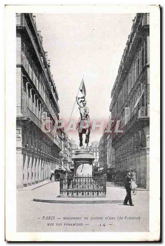 Paris - 1 - Rue des Pyramides - Monument de Jeanne d'Arc - CPA 