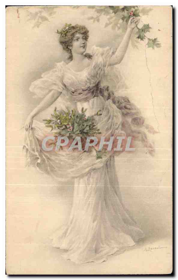 Fantaisie - Femme - Elegant woman - CPA 