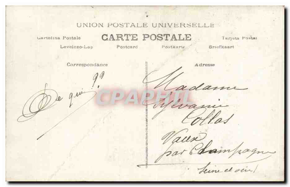 Femme avec roses — Bonne Fête — A.N. Paris, n°948 — Verso