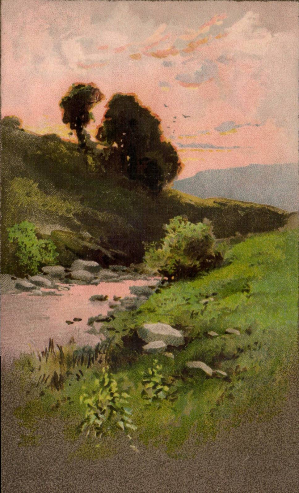 CPA Fantaisie Paysage 