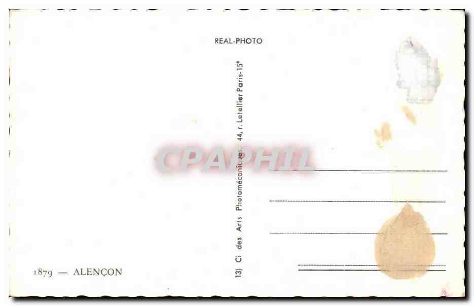 CPSM Alencon — Rückseite