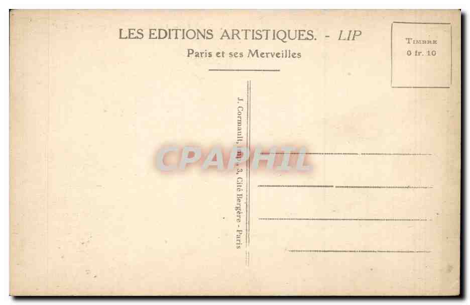 Paris - 8 - Place de la Concorde - CPA  — Rückseite