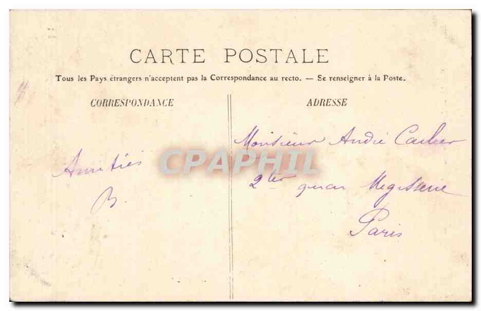Paris - 5 - La Sorbonne - CPA  — Rückseite