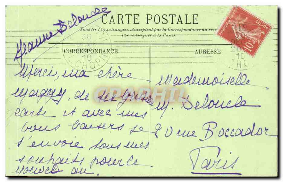 Paris - 8 - L' Arc de Triomphe - 1910 - CPA  — Verso
