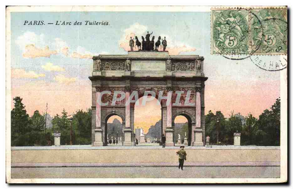Paris - 1 - L'Arc des Tuileries - CPA 