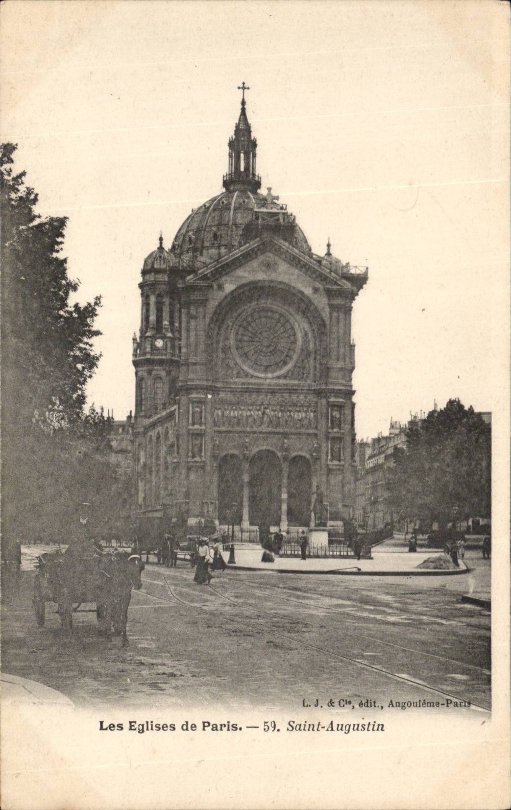 Paris - 8 - Eglise Saint Augustin - CPA 