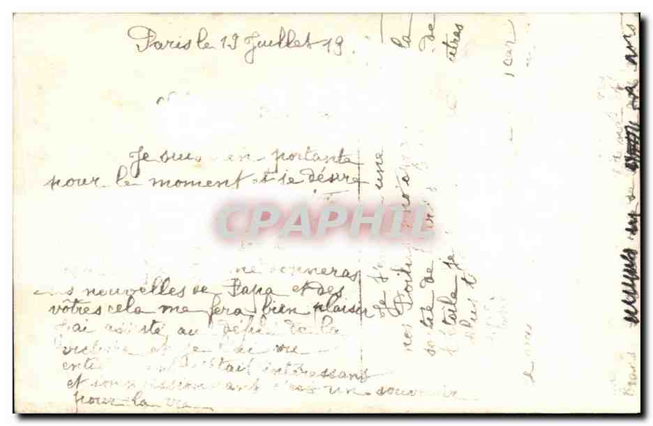 Paris - 8 - L'Arc de Triomphe - 13 Juillet 1919 Defile de la victoire - CPA  — Verso