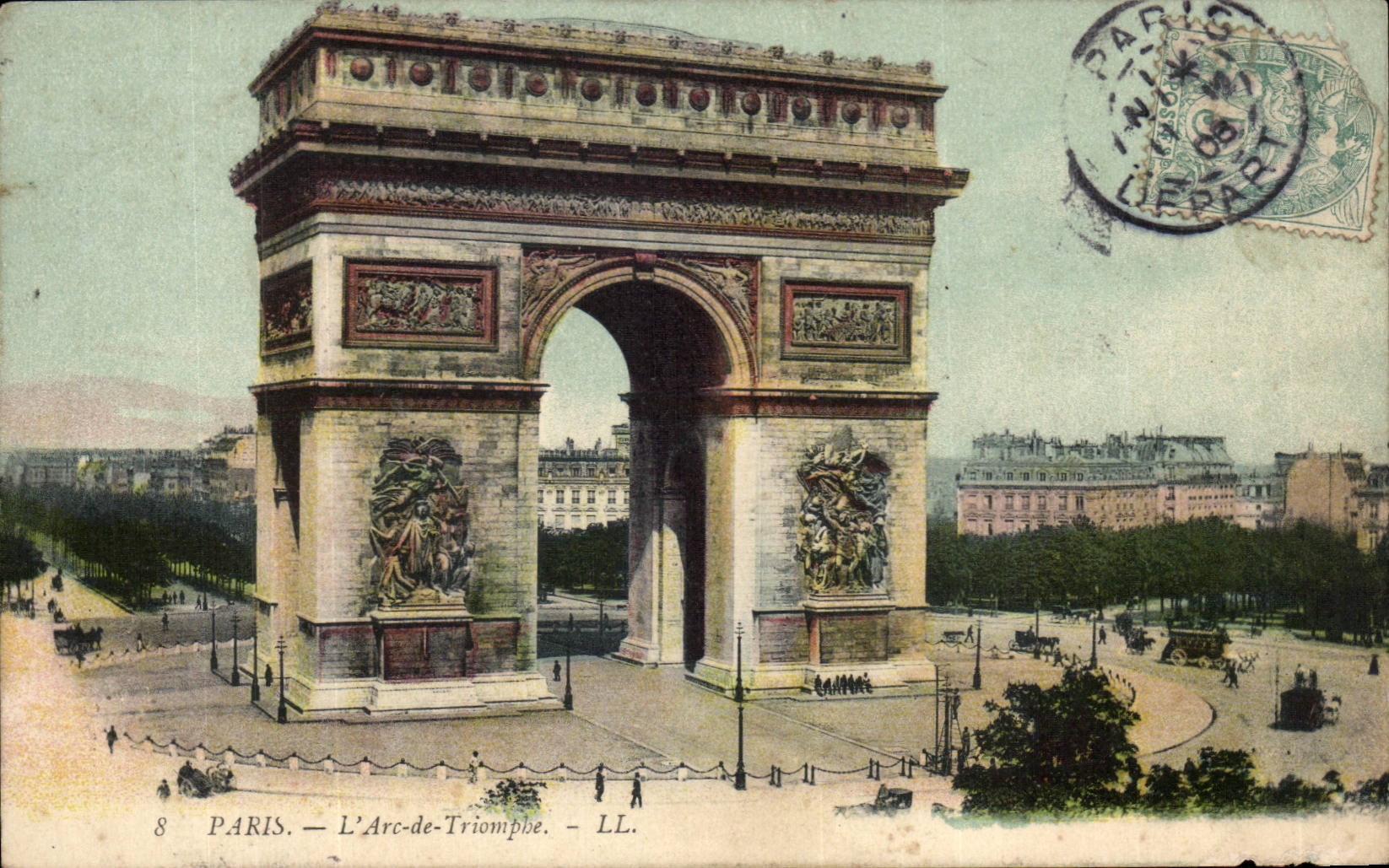 Paris - 8 - L'Arc du Triomphe CPA 