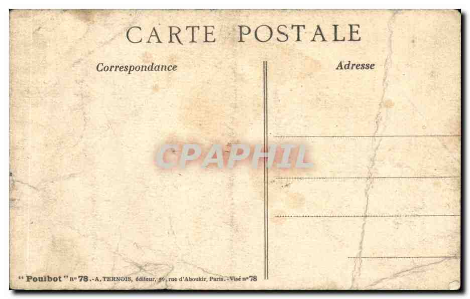 Fantaisie - Enfants - chansons - illustration - singing Poulbot - CPA  — Rückseite