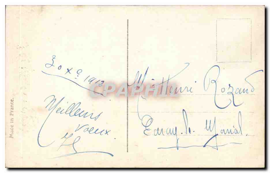 Jeune femme en chapeau de fourrure — Bonne Année — REX 4555 — Reverso