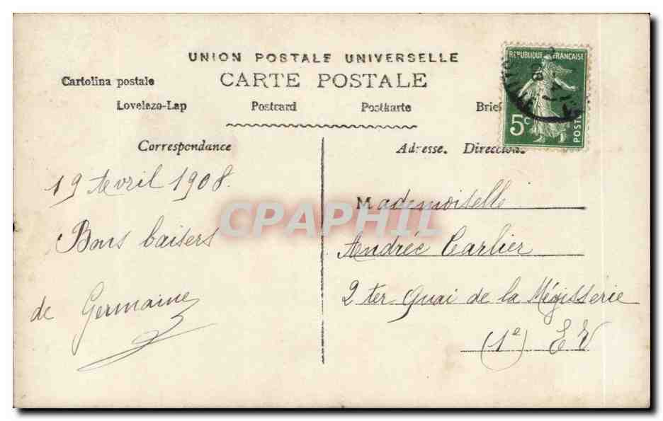 Fantaisie - Enfant - Darling little girl with basket of eggs - Easter - Paques - Ostern - CPA  — Rückseite