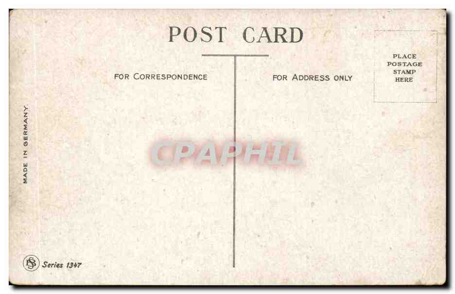 Fantaisie - Couple - Couple picking fowers - CPA  — Rückseite