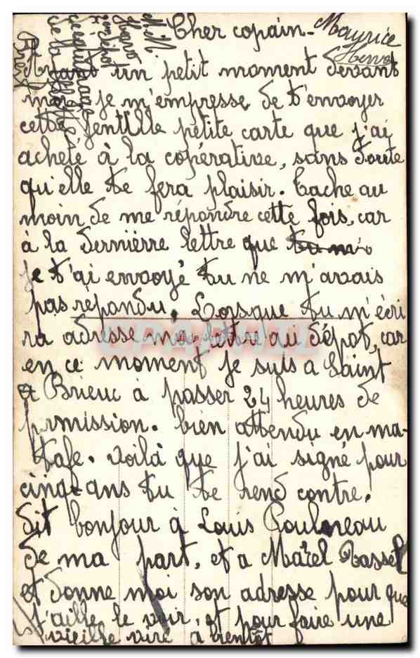 Fantaisie - Couple - Romantic Hand Kiss - CPA  — Rückseite