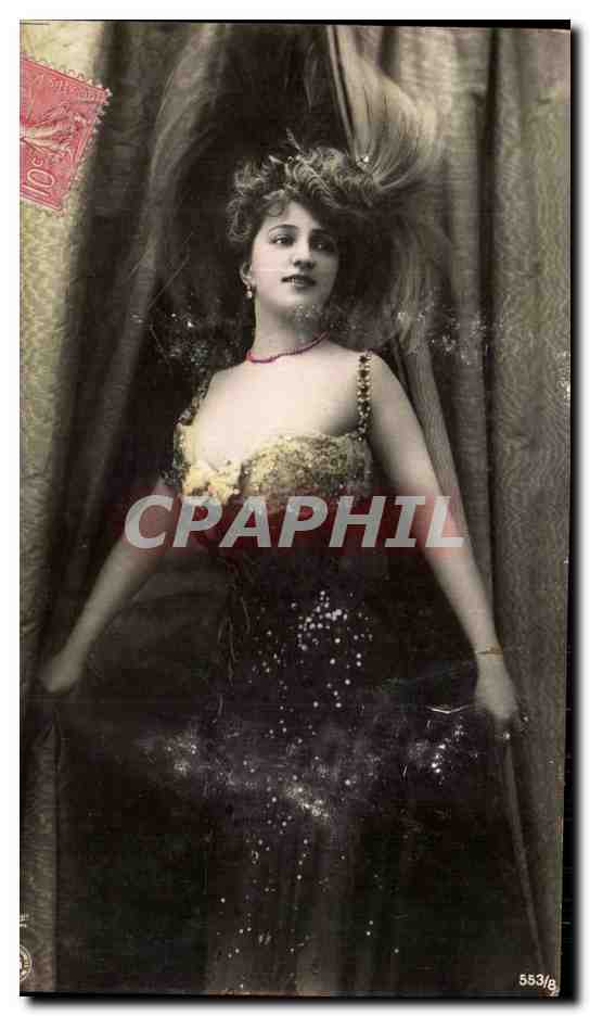 Fantaisie - Femme - Breathtaking woman in evening gown - fashion - mode - CPA 