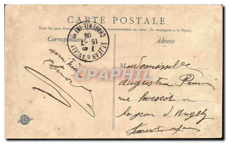 Angoulême at night — 34th Artillery Regiment — unidentified publisher — Back
