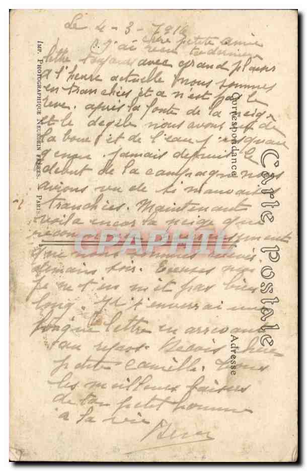 Abbeville - La Caserne Courbet - CPA  — Rückseite