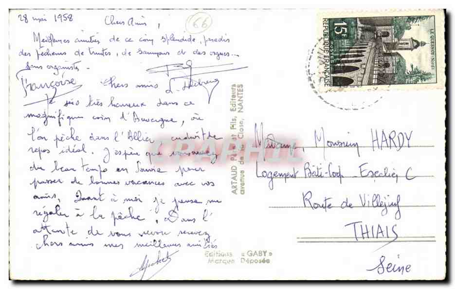 Prades (alt 550 m.) — Souvenir — Artaud Frères, Nantes — Rückseite