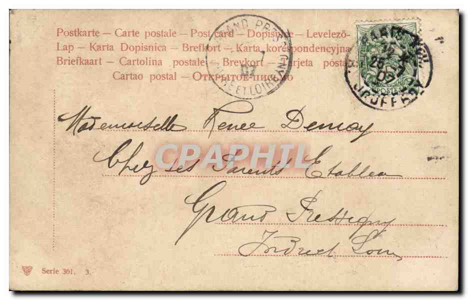 Arts - Tableau - Pretty Country Scene CPA  — Rückseite
