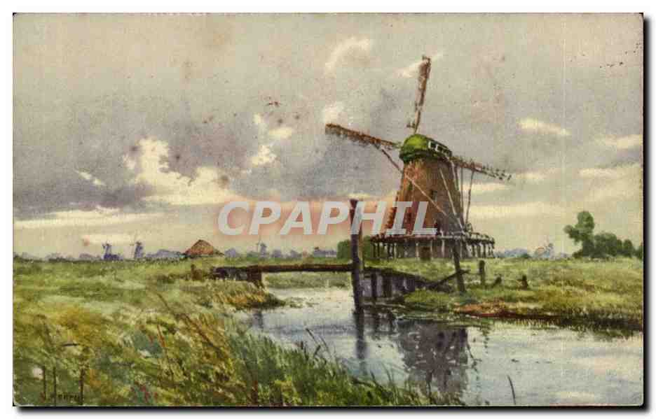 Arts - Tableaux - Moulin - Windmill CPA 