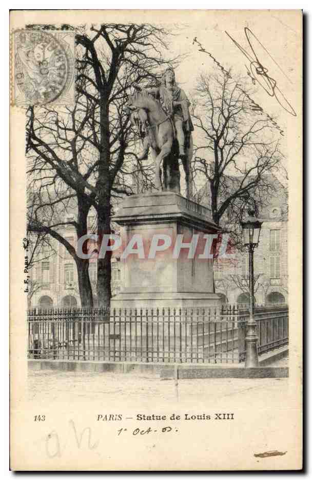 Paris -1 - Statue de Louis XVIII - CPA 