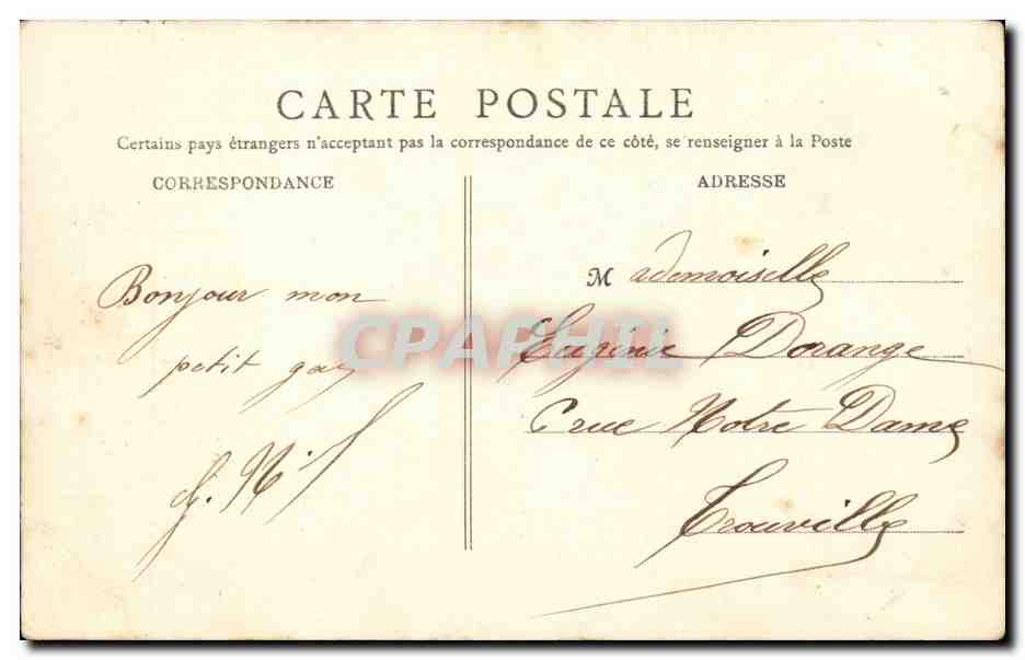 Paris -1 - Les Serres du Cours la Reine - CPA  — Rückseite