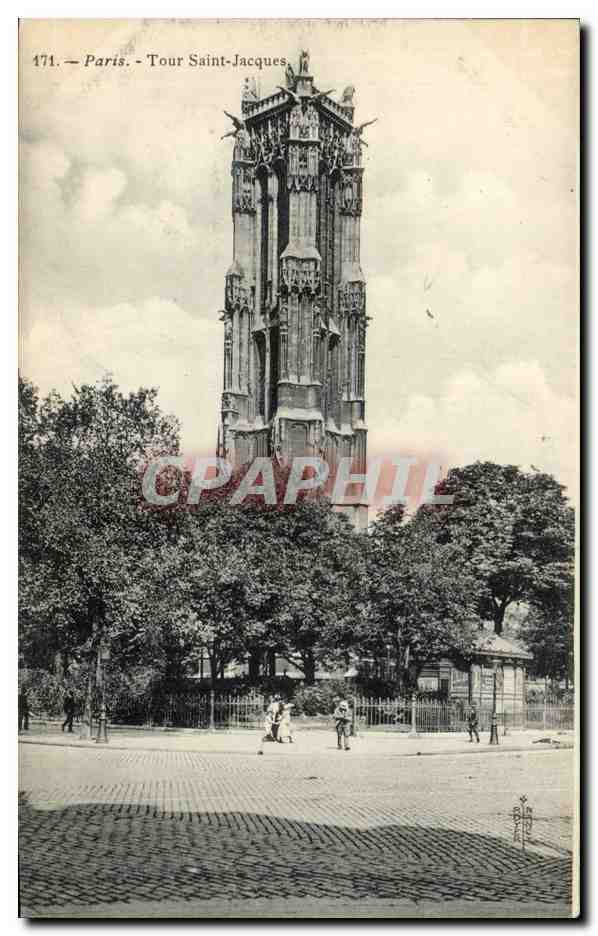 Paris - 4 - Tour St Jacques CPA 