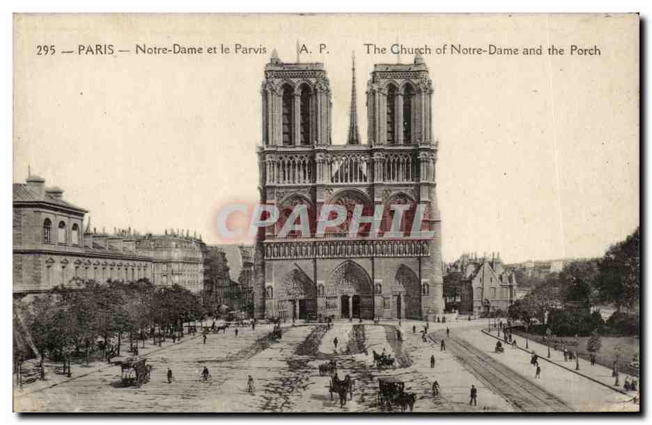 Paris - 4 - Notre Dameet le Parvis CPA 