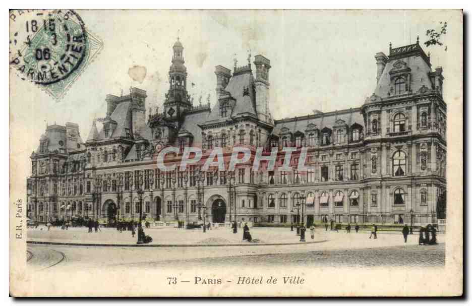 Paris - 4 - Hotel de Ville CPA 