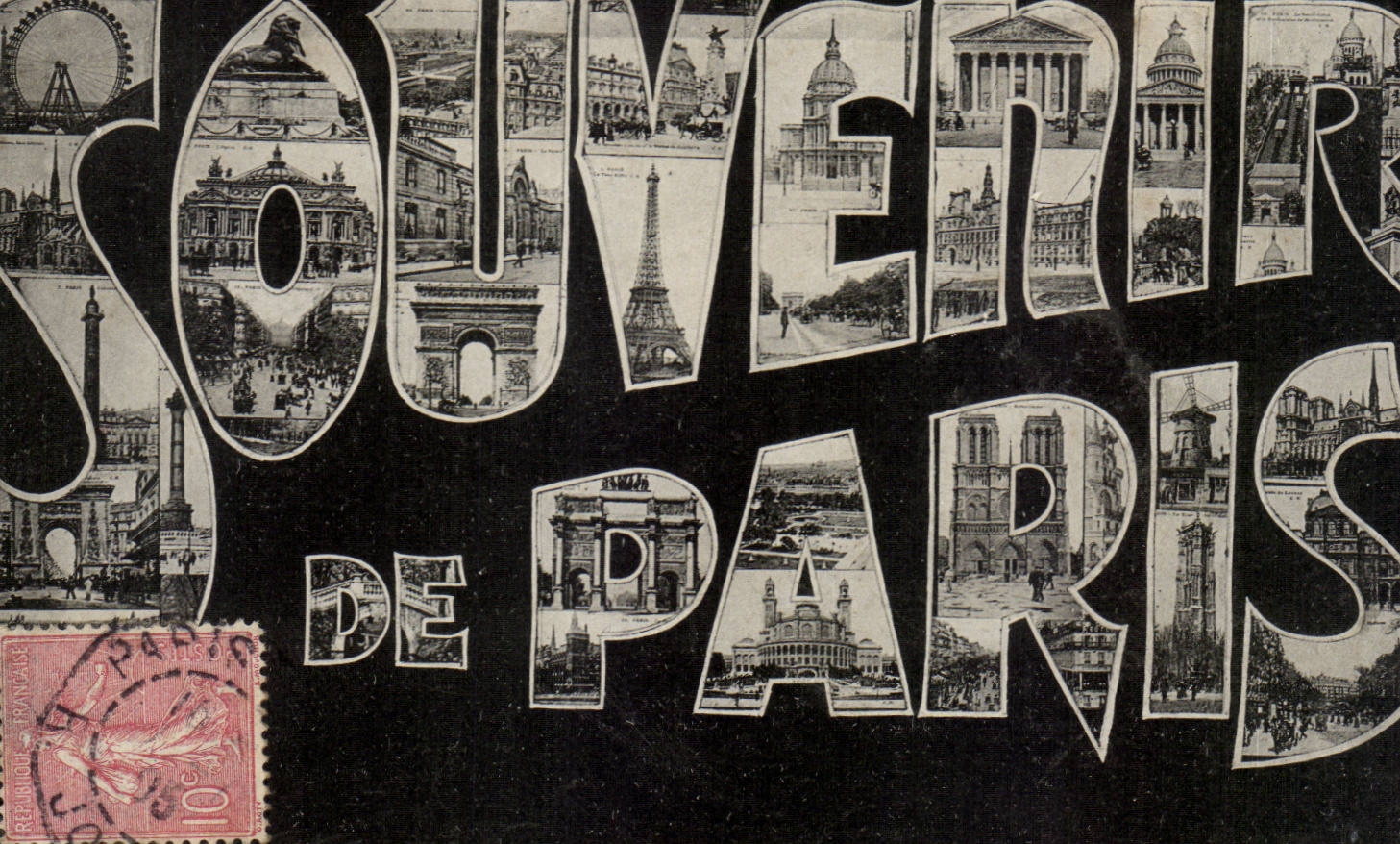 Paris - Souvenir de Paris CPA 