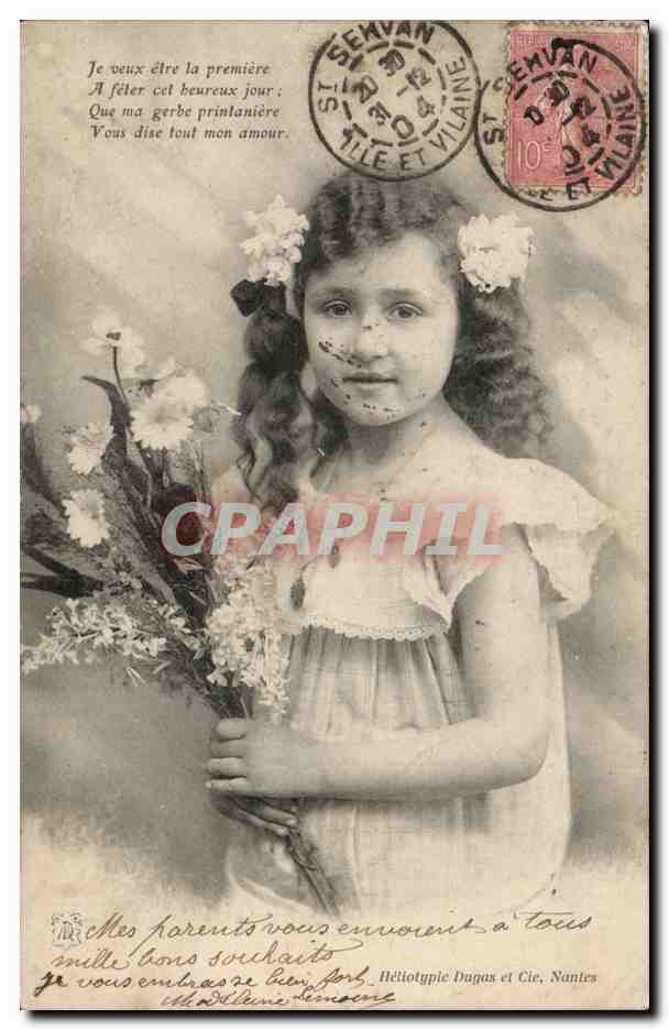 Fantaisie - Enfant - Sweet Little Girl - CPA 